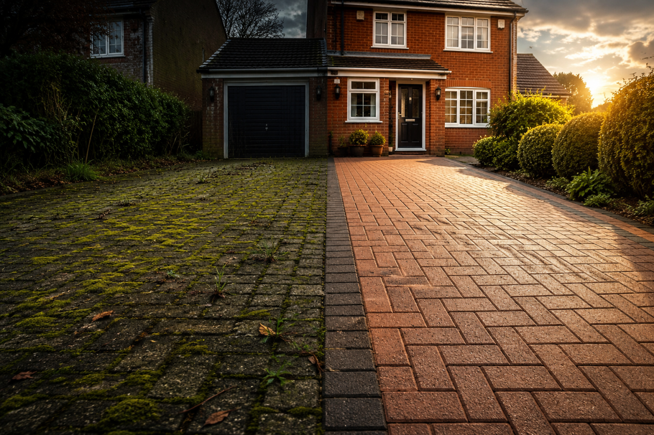 ## Get Your Sutton Coldfield Driveway Looking Clean Again  Stop letting moss, dirt and weeds decide what people think about your home. If your driveway looks tired, slippery or neglected, Balo Jetwash can help bring it back to life with professional driveway power washing in Sutton Coldfield.  Call **Balo Jetwash today on 07902 932947** to request your driveway cleaning quote.